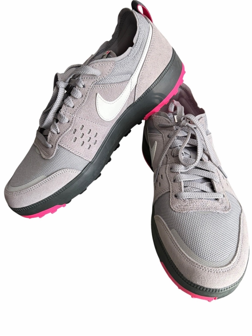 Nike Men’s Gray and Pink Athletic Sneakers